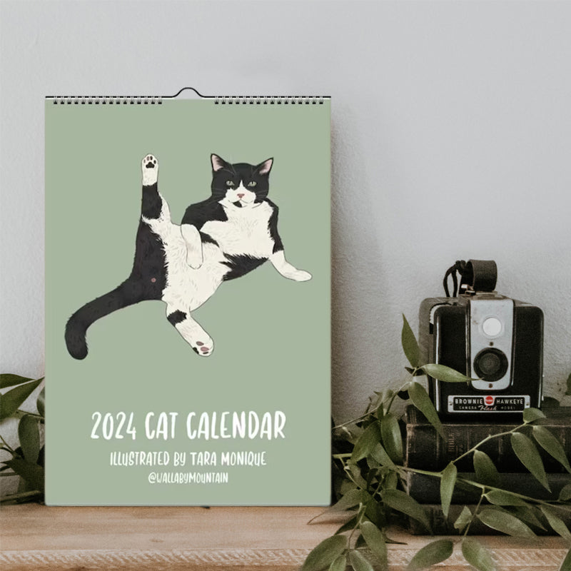 Cat Wall Calendar 2024 homesup uk